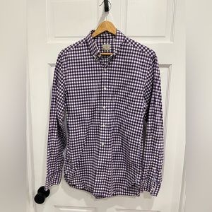 JCrew men’s purple gingham shirt size small